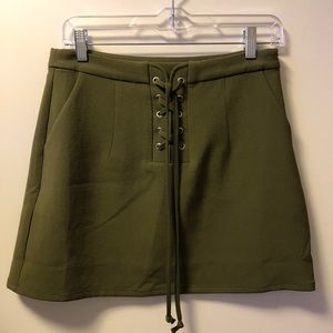 Skirt with a laced up front